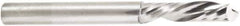 Amana Tool - 1/4" Cutting Diam x 1" Length of Cut, 1 Flute, Upcut Spiral Router Bit - Uncoated, Right Hand Cut, Solid Carbide, 2-1/2" OAL x 1/4" Shank Diam, 20° Helix Angle - Exact Tool & Supply