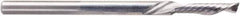 Amana Tool - 1/8" Cutting Diam x 1/2" Length of Cut, 1 Flute, Downcut Spiral Router Bit - Right Hand Cut, Solid Carbide, 2" OAL x 1/8" Shank Diam - Exact Tool & Supply