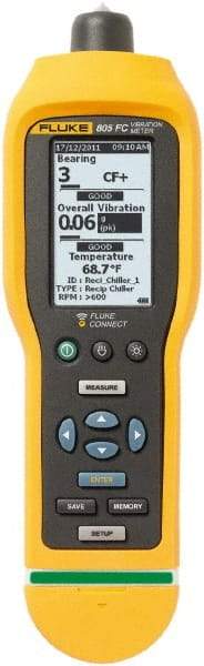 Fluke - 10Hz to 1kHz (mm), LCD Vibration Meter - 2 AA Batteries - Exact Tool & Supply