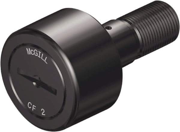 McGill - 1" Roller Diam x 5/8" Width, 7/16" Stud Diam x 1" Length, Stud Cam Follower - Steel, 1/2" Thread Length, 7/16-20 Thread, 1.66" OAL, 2,225 Lb Dynamic Cap, 3,060 Lb Static Cap - Exact Tool & Supply