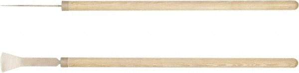 Ampco - Stiff Aluminum Bronze Alloy 1-Edge Scraper - 3" Blade Width x 8" Blade Length, Straight Handle - Exact Tool & Supply