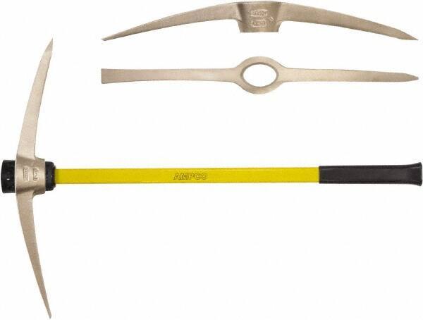 Ampco - 123 oz Head Railroad Pick - 37" OAL, Fiberglass - Exact Tool & Supply