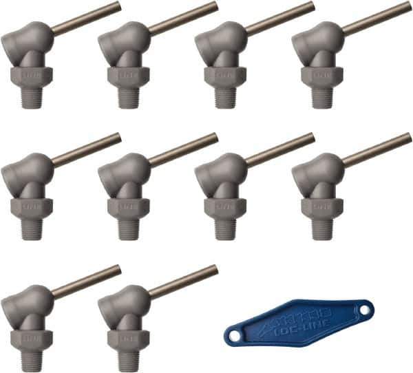 Loc-Line - 1/8" Hose Inside Diam x 5/32" Nozzle Diam, High-Pressure Coolant Hose Nozzle - NPT, for Use with Loc-Line Modular Hose System, 10 Pieces - Exact Tool & Supply