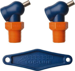 Loc-Line - 1/4" Hose Inside Diam x 5/32" Nozzle Diam, High-Pressure Coolant Hose Nozzle - NPT, for Use with Loc-Line Modular Hose System, 2 Pieces - Exact Tool & Supply