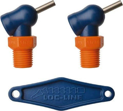 Loc-Line - 1/4" Hose Inside Diam x 1/16" Nozzle Diam, High-Pressure Coolant Hose Nozzle - NPT, for Use with Loc-Line Modular Hose System, 2 Pieces - Exact Tool & Supply