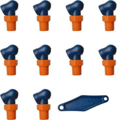 Loc-Line - 1/4" Hose Inside Diam x 5/32" Nozzle Diam, High-Pressure Coolant Hose Nozzle - NPT, for Use with Loc-Line Modular Hose System, 10 Pieces - Exact Tool & Supply