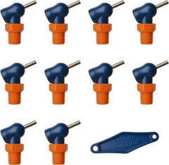 Loc-Line - 1/4" Hose Inside Diam x 1/16" Nozzle Diam, High-Pressure Coolant Hose Nozzle - NPT, for Use with Loc-Line Modular Hose System, 10 Pieces - Exact Tool & Supply