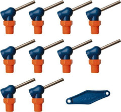 Loc-Line - 1/4" Hose Inside Diam x 5/32" Nozzle Diam, High-Pressure Coolant Hose Nozzle - NPT, for Use with Loc-Line Modular Hose System, 10 Pieces - Exact Tool & Supply
