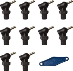 Loc-Line - 1/4" Hose Inside Diam x 5/32" Nozzle Diam, High-Pressure Coolant Hose Nozzle - NPT, for Use with Loc-Line Modular Hose System, 10 Pieces - Exact Tool & Supply
