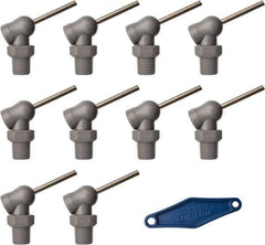 Loc-Line - 1/4" Hose Inside Diam, High-Pressure Coolant Hose Nozzle - NPT, for Use with Loc-Line Modular Hose System, 10 Pieces - Exact Tool & Supply