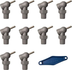 Loc-Line - 1/4" Hose Inside Diam, High-Pressure Coolant Hose Nozzle - NPT, for Use with Loc-Line Modular Hose System, 10 Pieces - Exact Tool & Supply