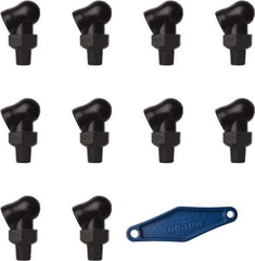 Loc-Line - 1/8" Hose Inside Diam, High-Pressure Coolant Hose Nozzle - NPT, for Use with Loc-Line Modular Hose System, 10 Pieces - Exact Tool & Supply