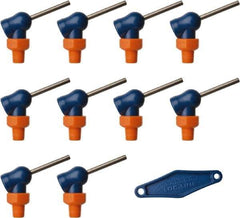 Loc-Line - 1/8" Hose Inside Diam, High-Pressure Coolant Hose Nozzle - NPT, for Use with Loc-Line Modular Hose System, 10 Pieces - Exact Tool & Supply
