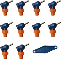 Loc-Line - 1/8" Hose Inside Diam, High-Pressure Coolant Hose Nozzle - NPT, for Use with Loc-Line Modular Hose System, 10 Pieces - Exact Tool & Supply