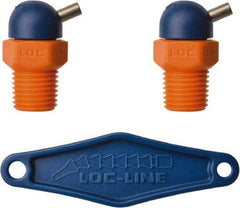 Loc-Line - 1/4" Hose Inside Diam x 1/16" Nozzle Diam, High-Pressure Coolant Hose Nozzle - NPT, for Use with Loc-Line Modular Hose System, 2 Pieces - Exact Tool & Supply