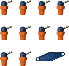 Loc-Line - 1/4" Hose Inside Diam x 1/16" Nozzle Diam, High-Pressure Coolant Hose Nozzle - NPT, for Use with Loc-Line Modular Hose System, 10 Pieces - Exact Tool & Supply