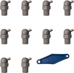 Loc-Line - 1/4" Hose Inside Diam x 5/32" Nozzle Diam, High-Pressure Coolant Hose Nozzle - NPT, for Use with Loc-Line Modular Hose System, 10 Pieces - Exact Tool & Supply