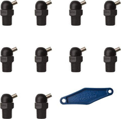 Loc-Line - 1/4" Hose Inside Diam x 5/32" Nozzle Diam, High-Pressure Coolant Hose Nozzle - NPT, for Use with Loc-Line Modular Hose System, 10 Pieces - Exact Tool & Supply