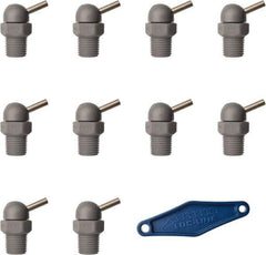 Loc-Line - 1/4" Hose Inside Diam, High-Pressure Coolant Hose Nozzle - NPT, for Use with Loc-Line Modular Hose System, 10 Pieces - Exact Tool & Supply