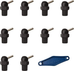 Loc-Line - 1/4" Hose Inside Diam, High-Pressure Coolant Hose Nozzle - NPT, for Use with Loc-Line Modular Hose System, 10 Pieces - Exact Tool & Supply