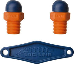 Loc-Line - 1/4" Hose Inside Diam x 5/32" Nozzle Diam, High-Pressure Coolant Hose Nozzle - NPT, for Use with Loc-Line Modular Hose System, 2 Pieces - Exact Tool & Supply