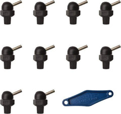 Loc-Line - 1/8" Hose Inside Diam, High-Pressure Coolant Hose Nozzle - NPT, for Use with Loc-Line Modular Hose System, 10 Pieces - Exact Tool & Supply