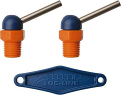 Loc-Line - 1/4" Hose Inside Diam x 5/32" Nozzle Diam, High-Pressure Coolant Hose Nozzle - NPT, for Use with Loc-Line Modular Hose System, 2 Pieces - Exact Tool & Supply