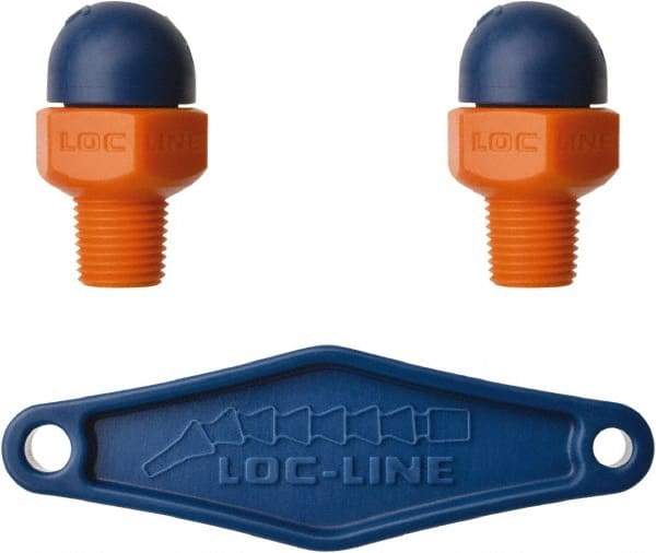 Loc-Line - 1/8" Hose Inside Diam, High-Pressure Coolant Hose Nozzle - NPT, for Use with Loc-Line Modular Hose System, 2 Pieces - Exact Tool & Supply