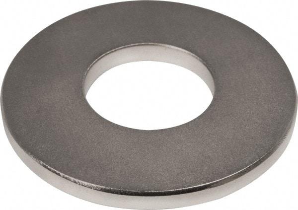Mag-Mate - 2" Long x 2" Diam x 3/16" High, 1 Mounting Hole, 76 Poles, Ring Neodymium Rare Earth Holding Magnet - 60 Lb Average & 119 Lb Max Pull Force, 7/8 Mounting Hole, Through Hole Style, 180°F Max Operating Temp - Exact Tool & Supply