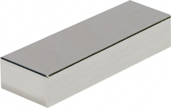 Mag-Mate - 1-1/2" Long x 1-1/2" Wide x 3/16" High, 35 Poles, Rectangular Neodymium Rare Earth Holding Magnet - 32.4 Lb Average & 64.8 Lb Max Pull Force, 180°F Max Operating Temp - Exact Tool & Supply