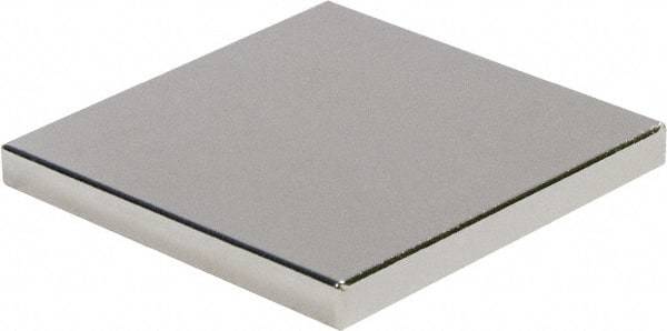 Mag-Mate - 1-1/2" Long x 1-1/2" Wide x 1/8" High, 61 Poles, Rectangular Neodymium Rare Earth Holding Magnet - 43.2 Lb Average & 86.4 Lb Max Pull Force, 180°F Max Operating Temp - Exact Tool & Supply