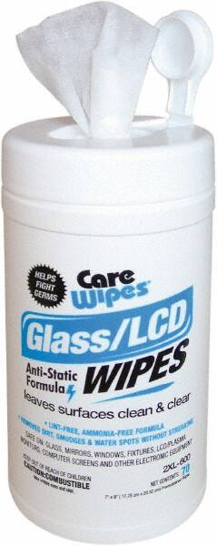 2XL - Pack of (6) 70-Sheet Cans Pre-Moistened Glass & Lens Wipes - Exact Tool & Supply