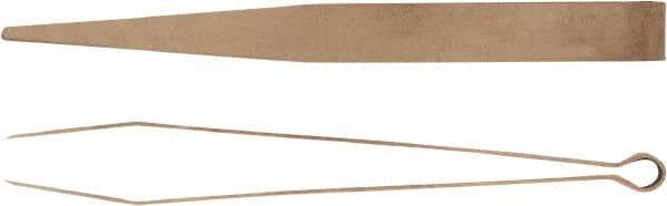Ampco - 4-1/4" OAL All Purpose Fine Point Tweezers - Straight Round - Exact Tool & Supply