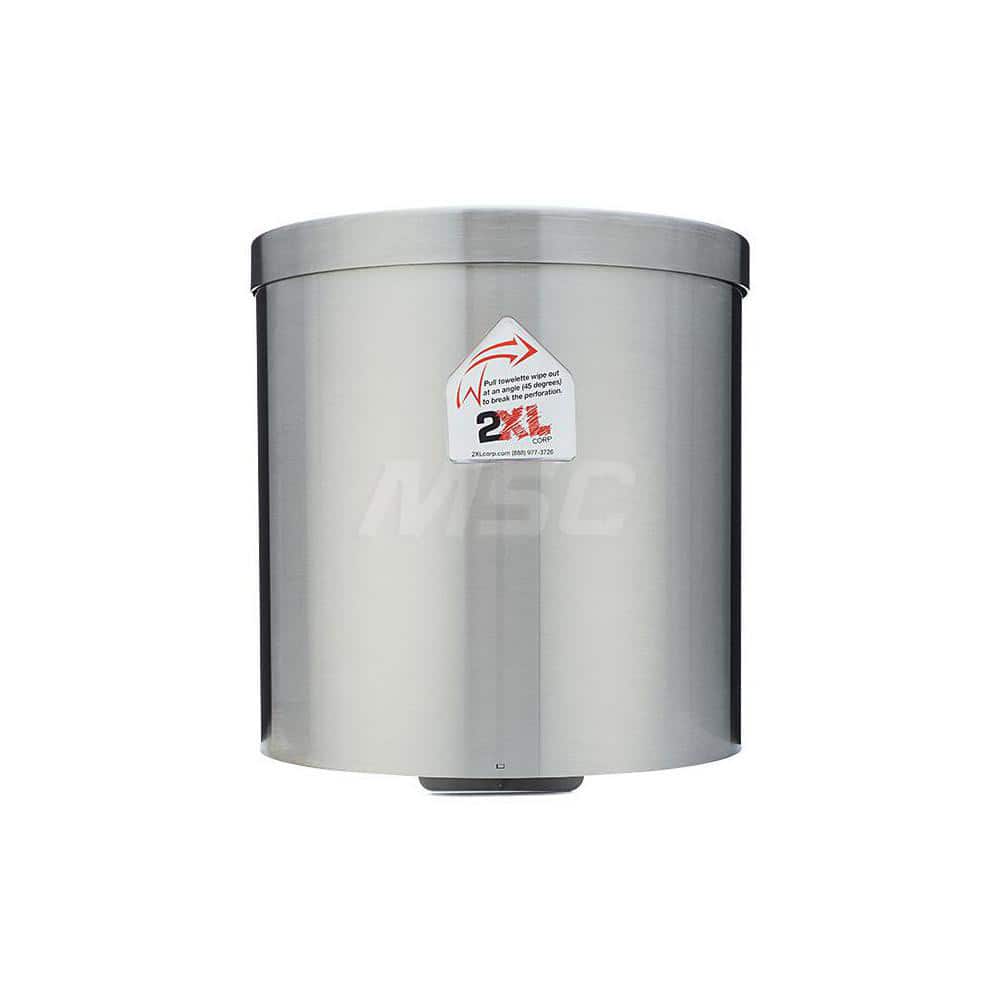 2XL - Silver Stainless Steel Manual Wipe Dispenser - Exact Tool & Supply