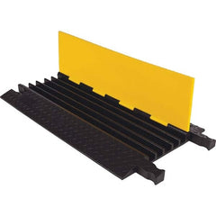 Checkers - On Floor Cable Covers Cover Material: Polyurethane Number of Channels: 5 - Exact Tool & Supply