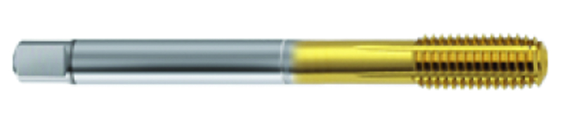 M8 x 1.0 Dia. - 6HX - 5 FL - Cobalt Semi-Bott Tap-TiN FORM-C DIN 374 - Exact Tool & Supply
