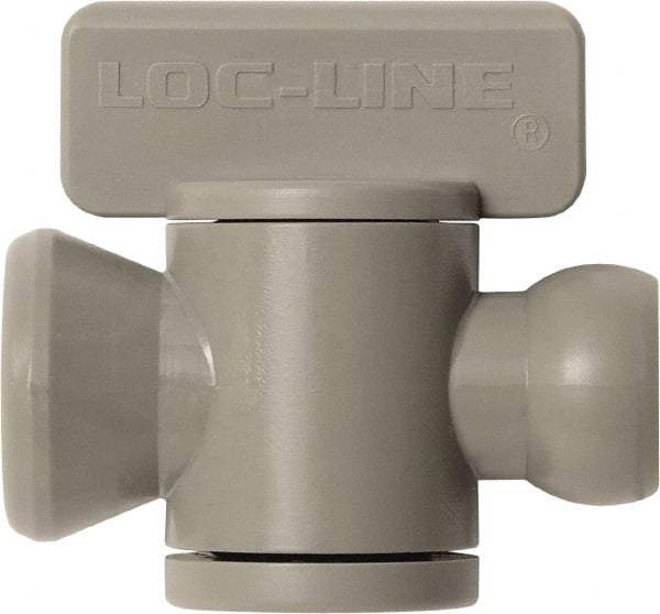 Loc-Line - 10 Piece, 1/4" ID Coolant Hose In-Line Check Valve - Female to Ball Connection, Acetal Copolymer Body, Unthreaded, Use with Loc-Line Modular Hose Systems - Exact Tool & Supply