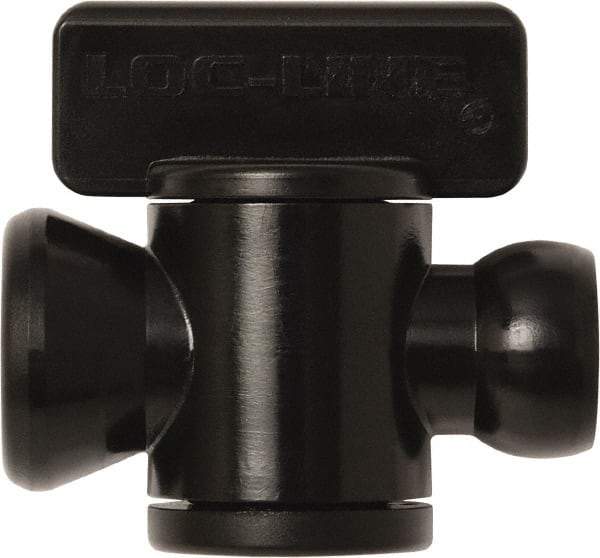 Loc-Line - 10 Piece, 1/4" ID Coolant Hose In-Line Check Valve - Female to Ball Connection, Acetal Copolymer Body, Unthreaded, Use with Loc-Line Modular Hose Systems - Exact Tool & Supply