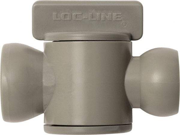 Loc-Line - 10 Piece, 1/2" ID Coolant Hose In-Line Check Valve - Female to Ball Connection, Acetal Copolymer Body, Unthreaded, Use with Loc-Line Modular Hose Systems - Exact Tool & Supply