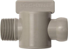 Loc-Line - 10 Piece, 3/4" ID Coolant Hose Male NPT Valve - Male to Female Connection, Acetal Copolymer Body, NPT, Use with Loc-Line Modular Hose Systems - Exact Tool & Supply