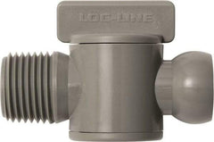 Loc-Line - 10 Piece, 1/2" ID Coolant Hose Male NPT Valve - Male to Female Connection, Acetal Copolymer Body, NPT, Use with Loc-Line Modular Hose Systems - Exact Tool & Supply