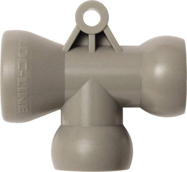 Loc-Line - 1/2" Hose Inside Diam, Coolant Hose T-Fitting - For Use with Loc-Line Modular Hose System, 20 Pieces - Exact Tool & Supply