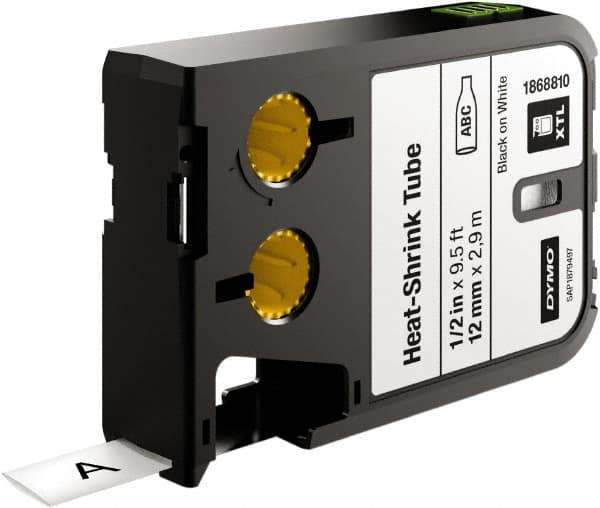 Dymo - 97" Long, 3:1, Polyolefin Heat Shrink Electrical Tubing - White - Exact Tool & Supply