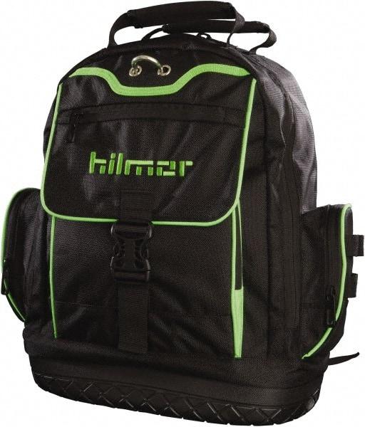 Hilmor - 19 Pocket Black Synthetic Backpack Tool Bag - 6" Wide x 14" Deep x 16" High - Exact Tool & Supply