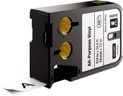 Dymo - 3/4" Wide x 276" Long, Black on White Vinyl Cartridge - For DYMO XTL Printers 1868813, 1868814, 1868815 - Exact Tool & Supply