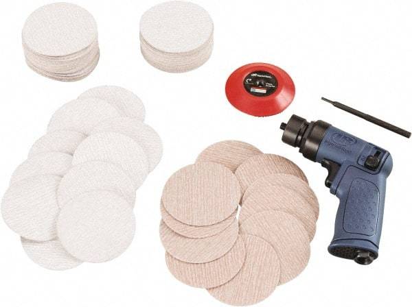 Ingersoll-Rand - 15,000 RPM, 15,000 OPM, 18.1 CFM Air Consumption, 90 psi Air Pressure, Random Air Orbital Sander - Round Pad, Hook & Loop Backing, 1/4 NPT Inlet - Exact Tool & Supply