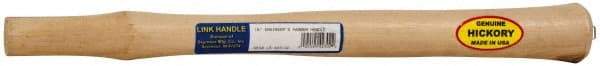 Made in USA - 16" Long Replacement Handle for Blacksmith Hammers - 1" Eye Length x 3/4" Eye Width, Hickory, 3 to 4 Lb Capacity, Material Grade Type A - Exact Tool & Supply