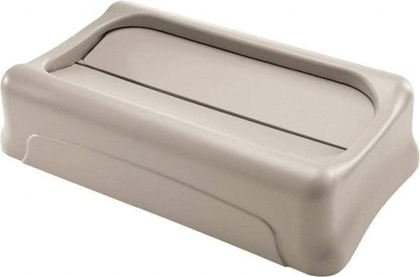 Rubbermaid - Rectangle Lid for Use with Rectangular Trash Cans - Beige, For Slim Jim Trash Cans - Exact Tool & Supply