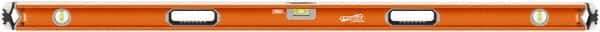 SAVAGE by SWANSON - 60" Long 3 Vial Box Beam Level - Aluminum, Orange - Exact Tool & Supply