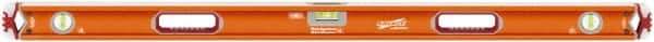 SAVAGE by SWANSON - Magnetic 48" Long 3 Vial Box Beam Level - Aluminum, Orange - Exact Tool & Supply